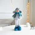 thumbnail image 3 of Christmas Ornament, Santa Claus Snowman Doll, Telescopic Adjustable Holiday Decoration for Desktop and Showcase, Polyester, Stretchable Height, Festive Christmas Doll, Durable and Cute Design, 3 of 4