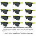 thumbnail image 5 of Yellow Neon Sunglasses 12 Pack Bulk Party Retro 1980'S Style Adults Kids 7+, 5 of 6