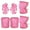 Pink, variant on PULLIMORE 6 Pack Kids Knee and Elbow Pads Wrist Guards Protective Gear Pad Set for Roller Skates Cycling (Pink)