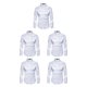 thumbnail image 3 of Sonducket Camisa transpirable para hombre Satén con mangas largas - Trabajo Boda o hogar Camisa para hombre Manga larga formal Blanco grande 2XL Type2 NO2, 3 of 6