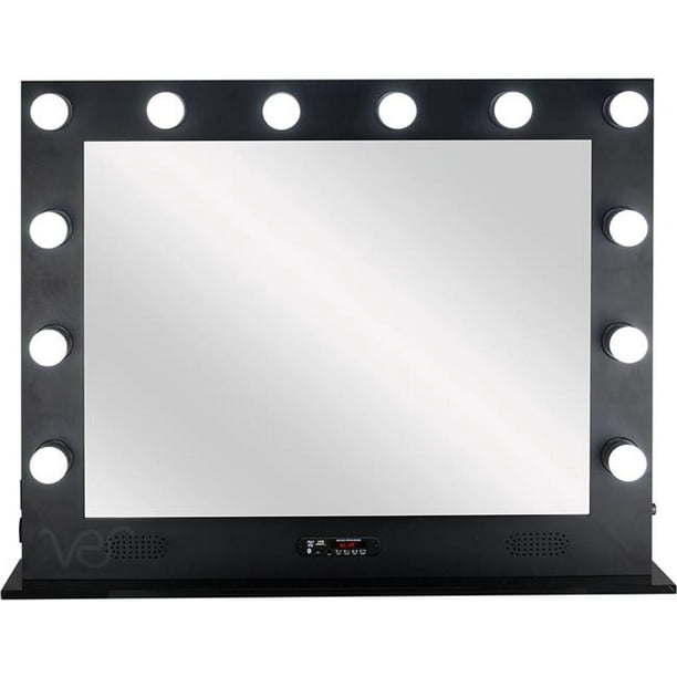 Ver Beauty 6 X 26 33 Vanity Mirror, Black Vanity Mirror With Lights