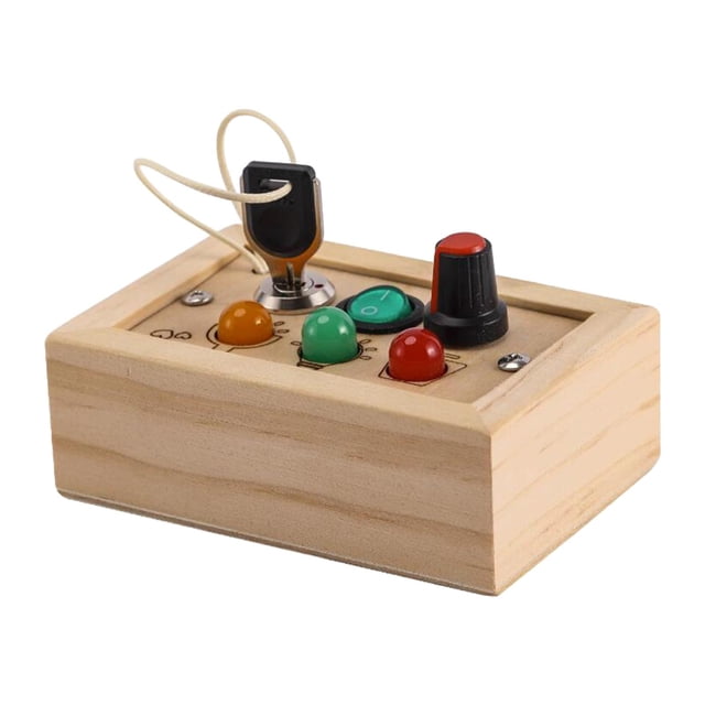 Interruptor De Luces Tablero Ocupado Montessori Juguetes Para Viaje Juguete Preescolar Juguete De Madera Sunnimix Tablero Ocupado