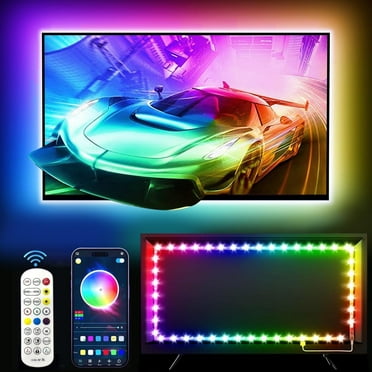 LED Lights for TV, 16.4ft, for 45-75 inch TV Light Strip, LED Backlight Behind, Bluetooth App Control Music Sync Lighting Color Changing LED Light Strip USB Powered for Bedroom/Gaming RGB TV Lights