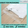 thumbnail image 3 of 4 Mil Clear Reclosable White Block Zip Poly Bags - 9 x 12 W & (1000 Bags), 3 of 7