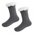 thumbnail image 2 of Women Slipper Socks Fuzzy Fluffy Cozy Cabin Winter Fleece Soft Warm Comfy Thick Christmas Grips Home Socks, 2 of 5