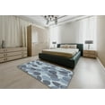 thumbnail image 4 of Ahgly Company Indoor Square Patterned Light Steel Blue Novelty Area Rugs, 6' Square, 4 of 6