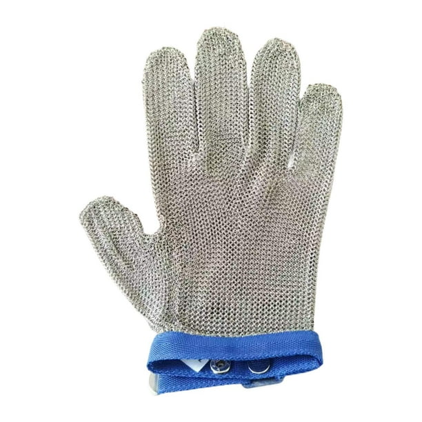 Guante de trabajo resistente a cortes de alambre de acero inoxidable Guante multiusos para incisiones en vidrio y metal Guante protector de manos L