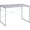 Grey+Silver, variant on Grey and Silver Writing Desk with Sturdy Sled Base for Industrial - charmed Home Areas