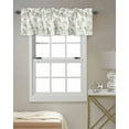 thumbnail image 3 of Valances for Kitchen Windows Vintage Floral Plant Valance Curtains for Living Room, Sage Green Rod Pocket Window Valance Red Window Treatment for Bathroom Bedroom 54x18inch, Washable, 3 of 6