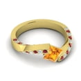 thumbnail image 3 of Diamond-Capitals 1.20 Carat Natural Diamond Citrine & Red Ruby Gemstone Latest Anniversary Ring for Ladies Solid 14K Yellow Gold Size 8.5, 3 of 8