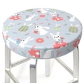 thumbnail image 3 of Rateoe Bunny cartoon with easter Pattern Round Bar Stool Seat Covers,Washable Stool Cushion Slipcover Elastic Bar Chair Covers for 12-14 Inch Chair-12 inch, 3 of 7