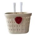 thumbnail image 3 of Quzzie Bike Basket Kids Bike Basket Front Storage Bicycle Handlebar Decoration Removable PP Material with Light Detachable Carrier Suitable for Children Ridi White, 3 of 8