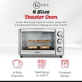 thumbnail image 3 of Toaster Oven Kitchen Elite 6-Slice w/ Tray & Rack Stainless, 3 of 9