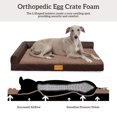 thumbnail image 5 of Exclusivo Mezcla L-Shaped Pet Couch Bed with Removable and Washable Cover, Orthopedic Dog Bed for Large Dogs with Non-Slip Bottom, 42"×28", Brown, 5 of 10