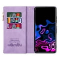 thumbnail image 7 of for iPhone 16 Case Zipper Wallet with 9 Card Holder, iPhone 16 Case for Women Men, Strap Wristlet Wristband Magnetic Closure Kickstand Flip Phone Cover for iPhone 16, Purple, 7 of 7