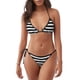 thumbnail image 1 of Balery Black And White Stripes Pijama Estampado Bikini de Dos Piezas para Mujer - Conjunto de Bikini Ajustable Sexy y Cómodo para Playa, 1 of 6