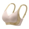 thumbnail image 2 of kamemir Minimizer Bras for Women Full Coverage T Shirt Unlined Bra with Underwire & Wide Strap for Heavy Breast Beige,M, 2 of 4