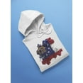 thumbnail image 3 of Georgia State Flag Liquid Style Hoodie Men -Image by Shutterstock, Male Small, 3 of 4