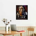 thumbnail image 3 of RUIYC Retro Native American Indian Poster Framed Canvas Inspirational Quotes Wall Art Native Blood Poster Pictures For Living Room Decor 12x16 in, 3 of 5