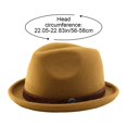 thumbnail image 3 of vlrwzc Khaki Classic Bowler Hat, Vintage Round Top Derby Hat for Party and Daily Use, 3 of 7