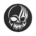 thumbnail image 2 of DouZhe Waterproof Spare Tire Cover, Tribal Evil Head Skull Prints Adjustable Wheel Covers Fit for Jeep Trailer RV SUV Car, 14 inch, 2 of 7