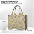 thumbnail image 3 of Large Capacity Tote Bag,Pioneer Flower Floral Print Pattern Handbag Fashion Luxury Tote Bag,15.7"x13"x 5.1" Inches,Laptop Compatible, 3 of 6