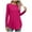 Hot Pink, variant on 2DXuixsh Womens Shirts Simple Women's Long Sleeve Round Neck Shirt Side Slits Basic Loose Long Top Casual Comfy Tee Lightweight Workout T Shirts Hot Pink Size M