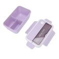 thumbnail image 2 of Lunch Container, Divider Designed Bento Box 1400ml Microwave Safe With Chopsticks For Students Purple,Green,Blue Yellow,Pink, 2 of 8