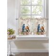 thumbnail image 4 of Birds Floral 2 Panel Kitchen Curtains for Small Windows, Farmhouse Vintage Pink Flower Leaf Bathroom Tier Curtain, Short Window Treatment for Bedroom/Living Room 55"x24", 4 of 6