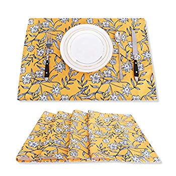 Heat Resistant Table Mats Cloth Stain Resistant Water Proof