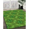 thumbnail image 3 of Ahgly Company Machine Washable Indoor Square Transitional Green Apple Green Area Rugs, 4' Square, 3 of 7