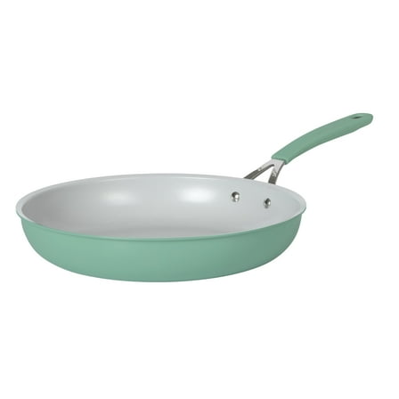 The Pioneer Woman 12-inch Ceramic Nonstick Aluminum Fry Pan, Green