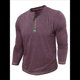 thumbnail image 3 of Camisetas Henley para Hombre, Larga Raglán, Informales, Ajustadas, Ligeras, de Moda. Vino Tinto XL, 3 of 7