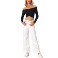 thumbnail image 2 of DARING DIVA Women's Cargo Pants Mid Rise Baggy Wide Leg Y2K Casual Pants with Pockets S White, 2 of 6