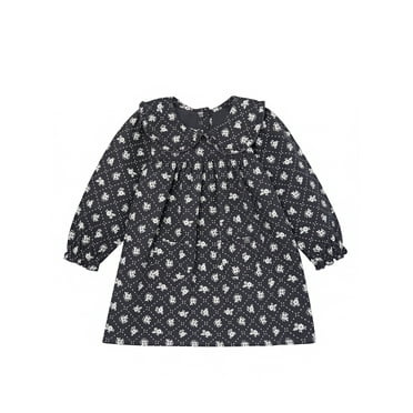 Modern Moments by Gerber Toddler Girl Ruffle Dress with Collar, Sizes 12M-5T