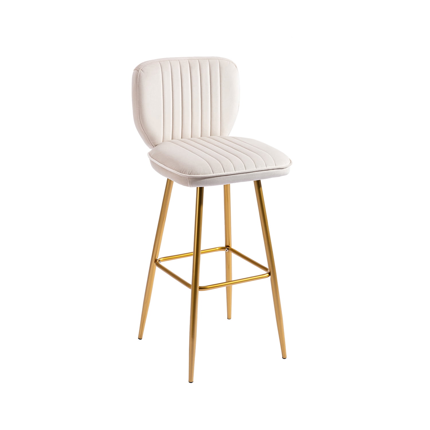Kepooman Modern Design Bar Stools Set of 1 with Back for Bar Counter, White Kepooman Modern Design Bar Stools Set of 1 with Back for Bar Counter, White