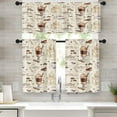 thumbnail image 1 of Coffee Kitchen Curtains Cappuccino Window Curtains and Valances Set 36 Inch, Cream Short Tier Curtain for Kitchen, Coffee Shop Small Kitchen Decor, 1 of 5