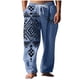 thumbnail image 2 of Pantalones largos para hombre, cintura elástica, transpirables, cómodos, suaves, informales, de playa, de poliéster., 2 of 4