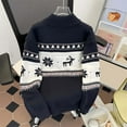 thumbnail image 5 of Mens Christmas Sweater - Autumn Winter Knitted Pullover Casual Warm Christmas Elk Pattern Sweater Cozy Men's Clothing, 5 of 5