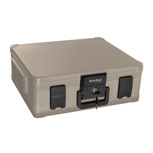Sureseal By Fireking Fire And Waterproof Chest 0 38 Cu Ft 19 9w X 17d X 7 3h Taupe Walmart Com Walmart Com