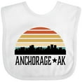 thumbnail image 3 of Inktastic Anchorage Alaska Skyline Boys or Girls Baby Bib, 3 of 4