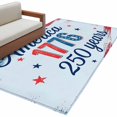 thumbnail image 2 of Independence Day Washable Area Rugs 2.7'x5', 1776 America 250 Years Vintage Country Red Blue Low Pile Throw Living Room Rug Non-Slip Sturdy Edge Binding Carpet for Indoor Entryway Bedside Kitchen, 2 of 9