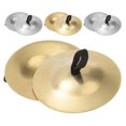 thumbnail image 1 of RENACLIPY 4Pair Assorted Color Finger Cymbals Hand Percussion for Dance Practice and Party Events, 1 of 8