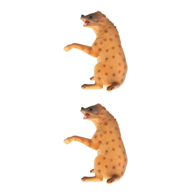 Guardoinrt Simulation Interactive Animal Figures Modèle pour Enfants Jouets Éducatifs Hyène 2Set