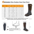 thumbnail image 4 of GIEESHIELD Men's Rubber Work Boots with Steel Toe & Shank, Waterproof & Anti-Slip, 6mm Neoprene, Durable Brown Rubber Boot for Construction, Farming, Manufacturing, Sizes 10, 4 of 7