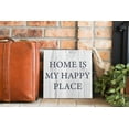 thumbnail image 3 of Home Happy Place Ice Blue Woodgrain 12 x 12 Wood Wall Sign Plaque, 3 of 4