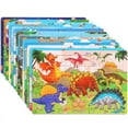 thumbnail image 4 of 30 Pieces Wooden Jigsaw Puzzle Kids Cartoon Animal Vehicle Puzzles Games Baby Early Learning Educational Toys For Children, 4 of 5