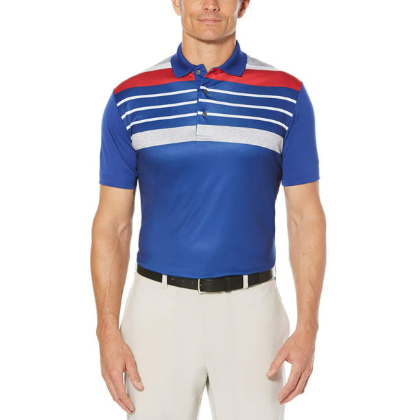 Ben Hogan Men's Performance Short Sleeve Chest Stripe Golf Polo Shirt ...