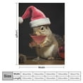 thumbnail image 4 of COMIO Squirrel Drinking Santa Cocktail Throw Blanket for Couch Bed Sofa Squirrel Funny Animal Soft Warm Cozy Holiday Throw Blanket for Adults and Kids Cozy Flannel Throw, 4 of 6