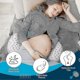 thumbnail image 2 of Almohada de embarazo, almohada de maternidad con cuña escalonada para embarazadas, con fundas ajustables, desmontables y lavables, cojín de apoyo para el vientre., 2 of 4
